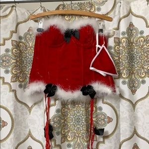 Santa baby sexy lingerie costume corset and thong